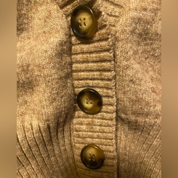 Brown Drop Shoulder Oversized Crop Cardigan - Picture 4 of 5